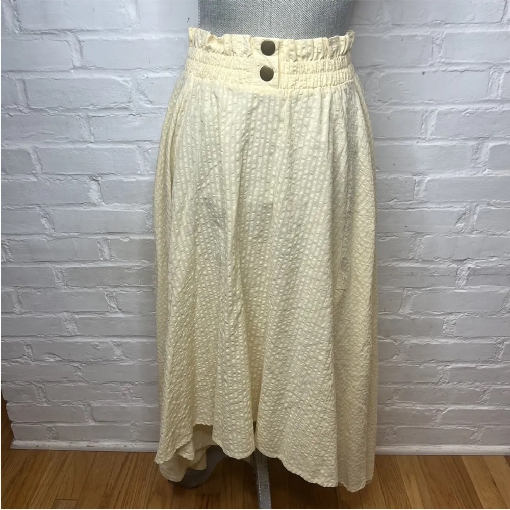 ASOS Cream Textured Maxi Skirt